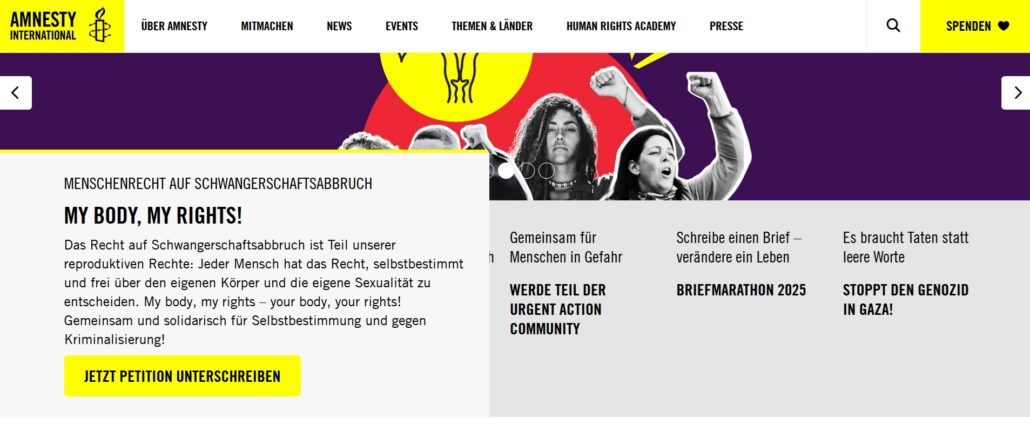 Amnesty International behauptet seit 2007 offiziell, daß Abtreibung ein "Menschenrecht" sei. Kann es eine größere Pervertierung der Menschenrechtsidee geben?