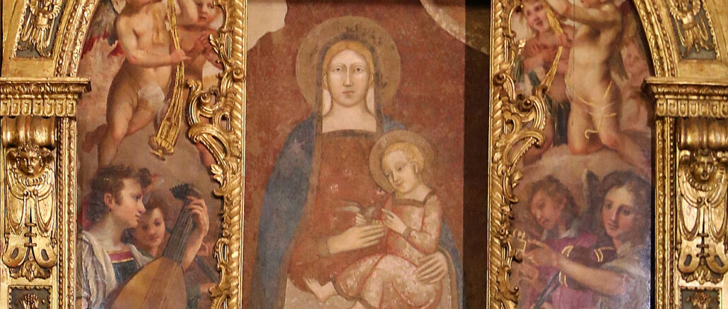 Gnadenbild der "Madonna delle Grazie" (Mutter der Gnaden") in der gleichnamigen Basilika von San Giovanni Valdarno in der Toskana