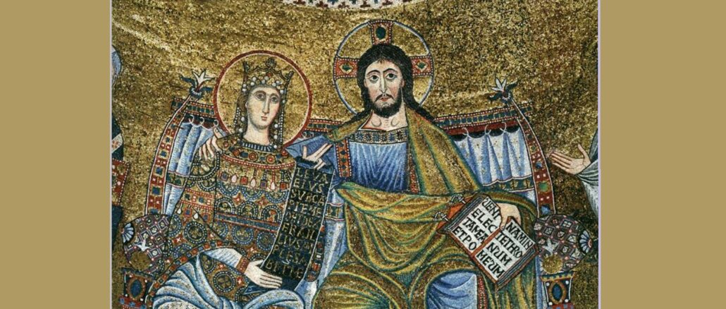 Rom erklärt den Titel "Maria Miterlöserin" für unerwünscht. Drückt aber das fast 900 Jahre alte Apsismosaik von Santa Maria in Trastevere in Rom nicht genau diese Mitwirkung aus?