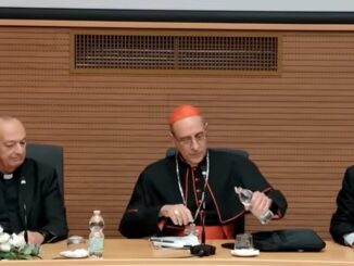 Kardinal Victor Manuel "Tucho" Fernández bei der gestrigen Präsentation des Dokuments Mater Populi Fidelis über einige unerwünschte Marientitel