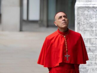 Selbstverliebtheit eines Karidnals? Nicht nur Regierende haben ihre Fotografen, um sich ins Bild zu setzen. Kardinal "Tucho" Fernández bei einem Aufenthalt in London im Juni 2024