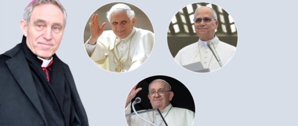 Erzbischof Georg Gänswein, am Freitag von Leo XIV. empfangen, spricht in einem Interview über die drei Päpste, denen er diente.