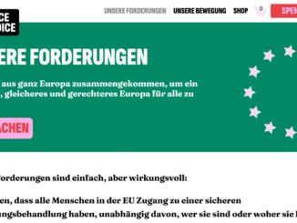 Abtreibungspropaganda, "alle Menschen" sollen ungeborenen Kinder töten können. Bei all dem Gleichheitsgerede muß in diesem Fall sogar die Frau verschwinden, die allein ein ungeborenes Kind in sich tragen kann. Da die Homo-Lobby die Abtreibungsinitiative unterstützt, scheint diese Tatsache aber unerwünscht zu sein.