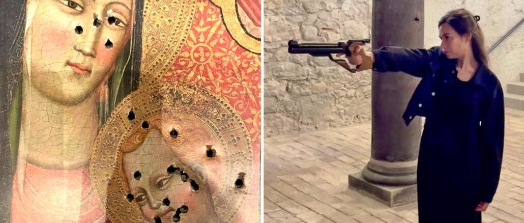 Grüniberale Zürcher Stadträtin schoß auf Bilder des Jesuskindes und der Gottesmutter. Nun wurde sie verurteilt.