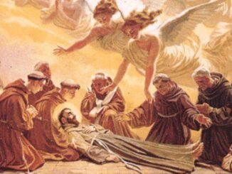 Der Transitus, der Tod des heiligen Franz von Assisi, des ersten Menschen, der die Wundmale Christi trug.