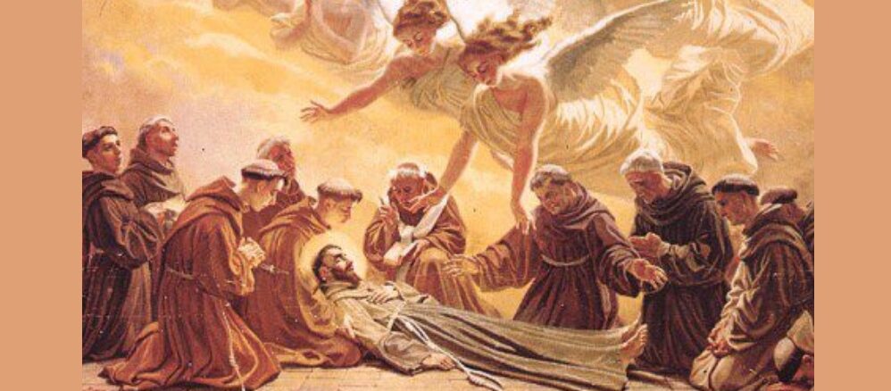 Der Transitus, der Tod des heiligen Franz von Assisi, des ersten Menschen, der die Wundmale Christi trug.