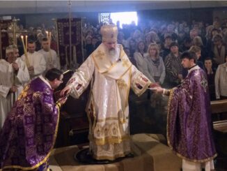 Zelebration der ukrainischen griechisch-katholischen Gemeinde in Madrid anläßlich des Besuchs durch einen Bischofs (Archivbild)