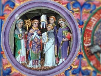 Bischofsweihe im 14. Jahrhundert (Miniatur)