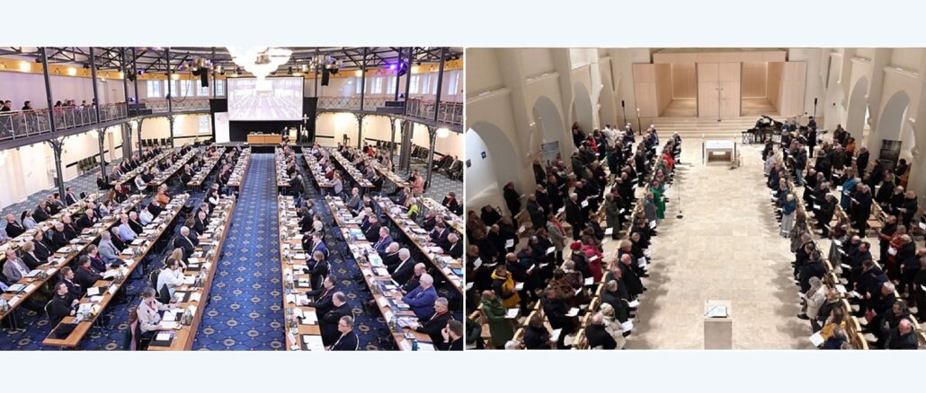 Wie sich die Bilder gleichen: Konferenzraum und St. Fidelis