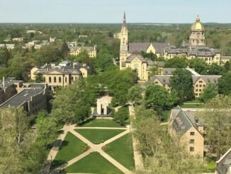 Ein Teil des ausgedehnten Geländes der katholischen Universität Notre Dame in den USA