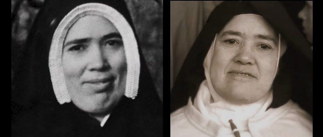 Dr. Lucia dos Santos im Jahr 1946 (links) und 1967 (rechts)
