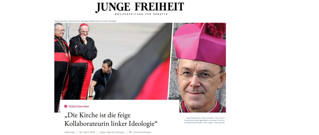 "Die Kirche in der Bundesrepublik Deutschland ist die feige Kollaborateurin linker Ideologie", kritisiert Bischof Athanasius Schneider (Astana)