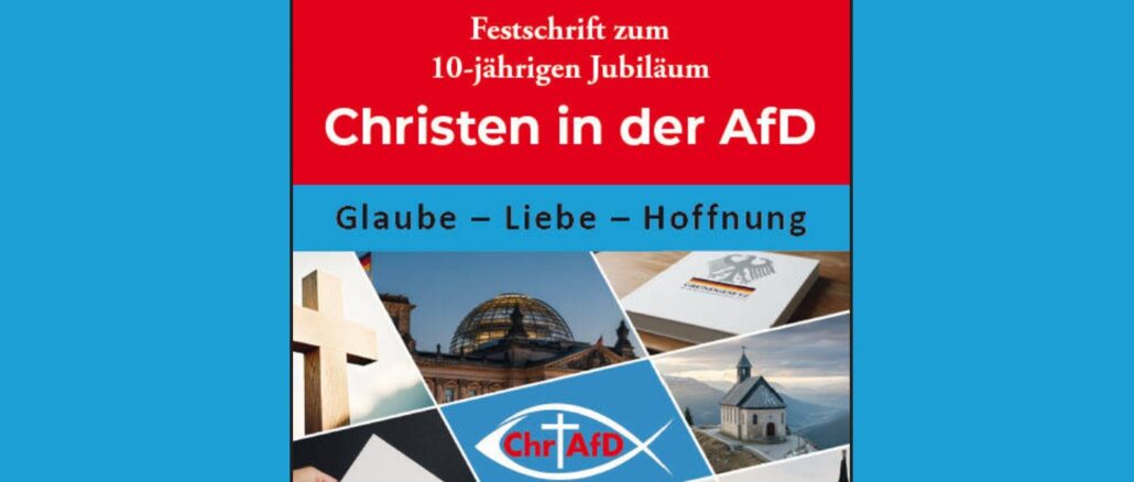 Joachim Kuhs veröffentlichte eine Festschrift zum zehnjährigen Bestehen der Christen in der AfD mit Beiträgen von Prof. Dr. David Engels, Beatrix von Storch MdB, Erika Steinbach, Dr. Lothar Gassmann, Prof. Dr. Max Otte u. v. a.