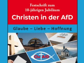 Joachim Kuhs veröffentlichte eine Festschrift zum zehnjährigen Bestehen der Christen in der AfD mit Beiträgen von Prof. Dr. David Engels, Beatrix von Storch MdB, Erika Steinbach, Dr. Lothar Gassmann, Prof. Dr. Max Otte u. v. a.