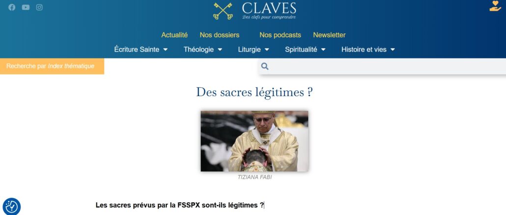 Die Petrusbruderschaft kritisiert auch in Frankreich die von der Piusbruderschaft angekündigten Bischofsweihen