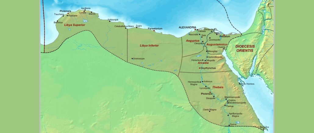 Die Jurisdiktion der Kirche von Ägypten (Alexandrien) erstreckte sich über ein riesieges Gebiet Nordafrikas