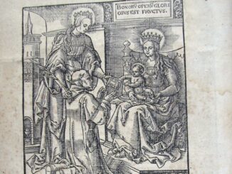 "Ruhmreich ist die Frucht guter Werke". Dionysius der Kartäuser übergibt der Gottesmutter seine Schriften.