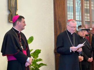 Msgr. Paolo Rudelli bei der Amtseinführung als Substitut durch Kardinalstaatssekretär Pietro Parolin