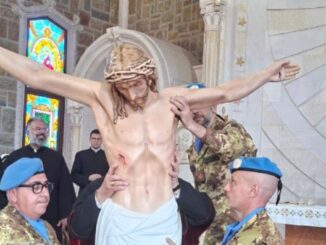 Der neue Corpus für das Kruzifix von Debel im Südlibanon. Es wurde nicht von Israel gestiftet, sondern auf Initiative des Militärpfarrers der UNO-Friedenstruppen