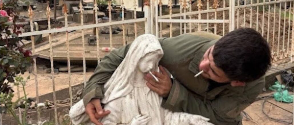 Die Vorfälle blasphemischer Akte israelischer Soldaten gegen christliche Symbole,im Südlibanon, aber auch Angriffe jüdischer Siedler schockieren die christliche Welt