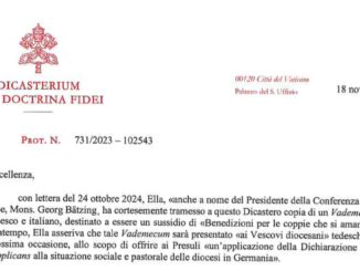 Papst Leo XIV. ließ ein Schreiben des Glaubensdikasteriums zu den deutschen Homo-Segnungs-Plänen veröffentlichen, das bereits vom Herbst 2024 stammt, also noch bergoglianischen Ursprungs ist.