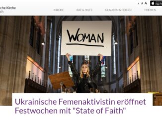 Antichristliche "Sextremistin" und Politsöldnerin Inna Schewtschenko erhält in Wien Kirche als Bühne für ihre Show der politischen Korrektheit