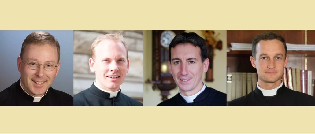 Die vier Priester, die für die Piusbruderschaft am 1. Juli zu Bischöfen geweiht werden sollen