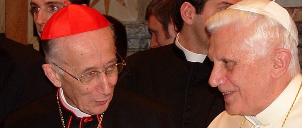 Kardinal Camillo Ruini mit Papst Benedikt XVI.