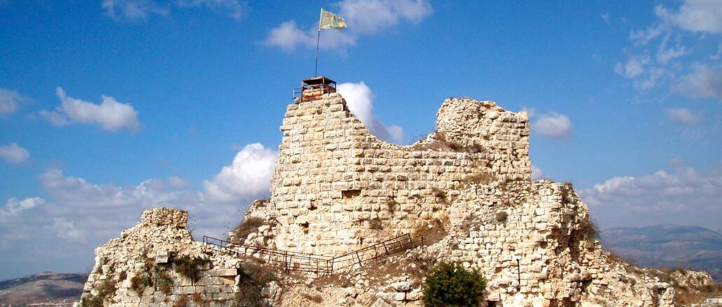 Die Kreuzritterburg Beaufort im heutigen Südlibanon