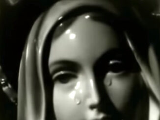 Am 29. August 1953 erreignete sich das Tränenwunder von Syrakus, das vielfach dokumentiert wurde, so auch in einem Film, aus dem das Bild entnommen ist. Weinte die Gottesmutter Maria Tränen über den Ungehorsam des Papstes und die Unterwanderung der Kirche?
