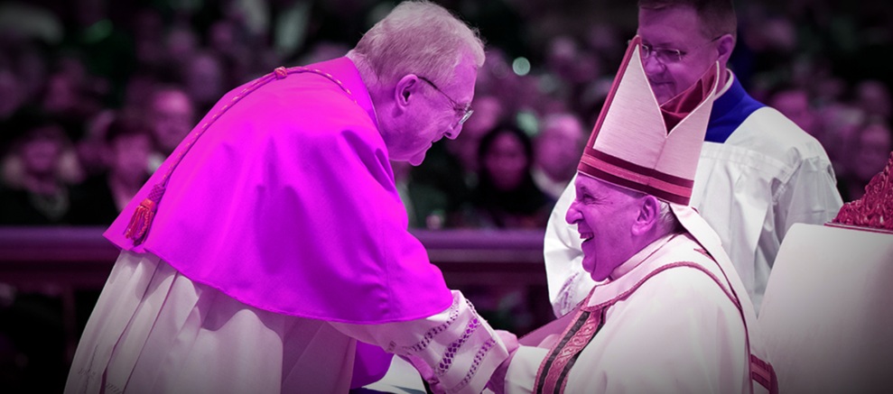 Bergoglianischer Statthalter im Gottesdienstdikasterium: Kardinal Arthur Roche imt Papst Franziskus.
