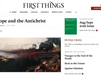 "Der Papst und der Antichrist". Peter Thiel veröffentlichte einige seiner Überlegung in einem Aufsatz für First Things.