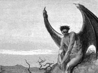 Der gefallene Engel, Illustration von Gustave Doré aus dem Jahr 1866 für John Miltons episches Gedicht „Das verlorene Paradies"