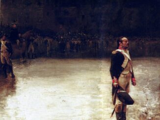 Die Hinrichtung von François Athanase de Charette de la Contrie, 1793 bis 1796 Oberbefehlshaber der königstreuen, katholischen Armee der Vendée