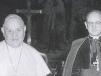 Die beiden Konzilspäpste: Johannes XXIII. mit Kardinal Giovanni Battista Montini, der als Paul VI. sein Nachfolger wurde
