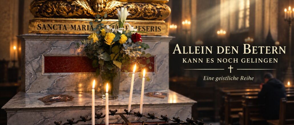 "Allein den Betern kann es noch gelingen." Diese Aussage von Reinhold Schneider machte Don Michael Gurtner zum Titel seines Buches über die Glaubens- und Kirchenkrise und den Ausweg daraus.