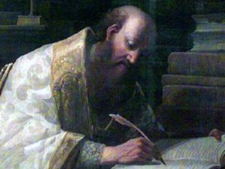 Der heilige Augustinus, Bischof von Hippo Regius (heute Algerien)