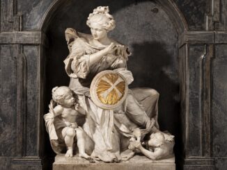"Veritas" von Jan van Delen in der Liebfrauenkirche am Sablon in Brüssel (Onze-Lieve-Vrouw ter Zege op de Zavelkerk)