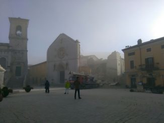 Die zerstörte Klosterkirche von Norcia