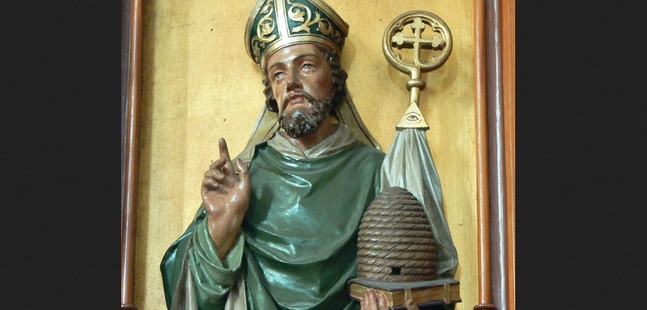 Ambrosius-Statue, Sankt Peter am Wimberg, Oberösterreich
