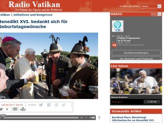 Benedikt XVI.: 90. Geburtstag mit Besuch aus Bayern.