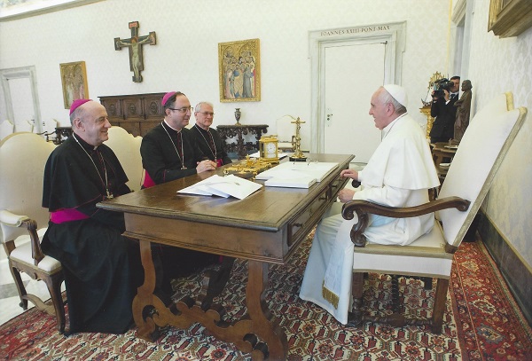 Präsidium der Brasilianischen Bischofskonferenz von Papst Franziskus empfangen