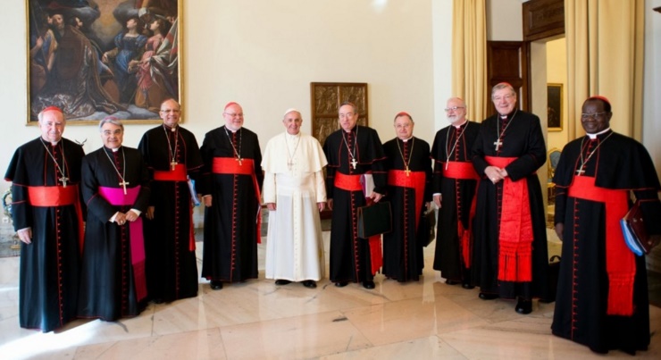 C9-Kardinalsrat mit Papst Franziskus