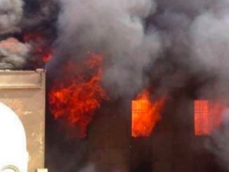 Der Bischofssitz von Mossul wurden am Samstag niedergebrannt