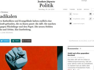 Frankfurter Allgemeine und die Etikettierung von Christen als ""Rechte"