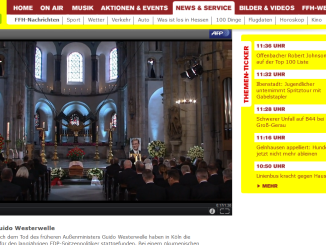 "Ökumenische Trauerfeier" für Guido Westerwelle in einer katholischen Kirche