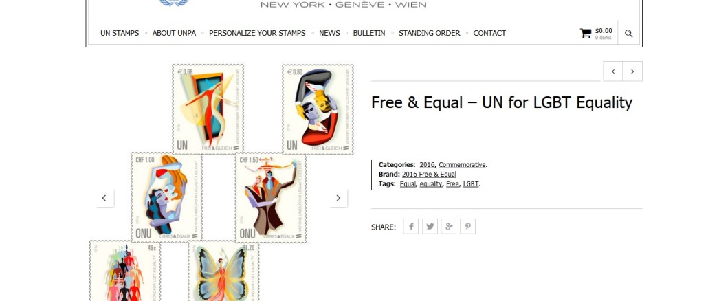 Homo-Briefmarken der UNO