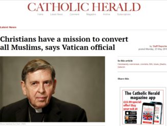 Kardinal Kurt Koch: "Missionaufrag alle Muslime zu bekehren"
