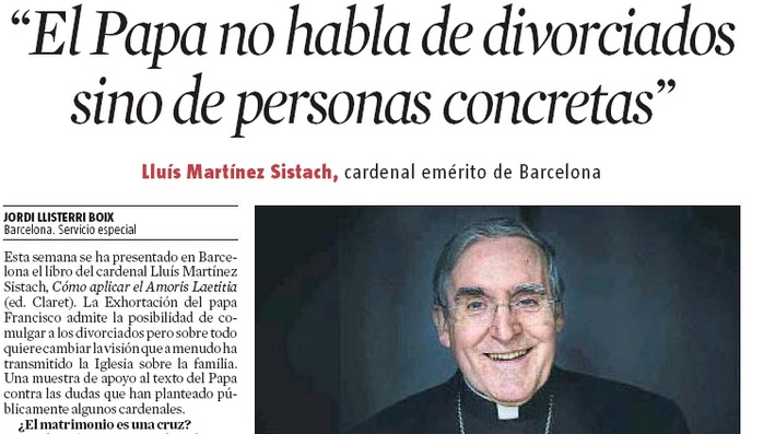 Interview von Kardinal Sistach mit "La Vanguardia". Die Informationspolitik des "Osservatore Romano".