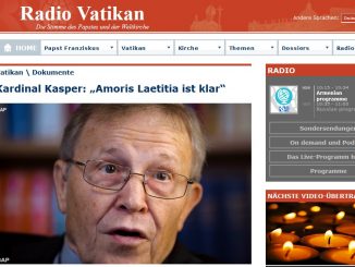 Kardinal Walter Kasper: "Amoris laetitia ist klar", es gibt "keinen Widerspruch" zum Lehramt von Johannes Paul II.